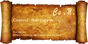 Cserni Marianna névjegykártya